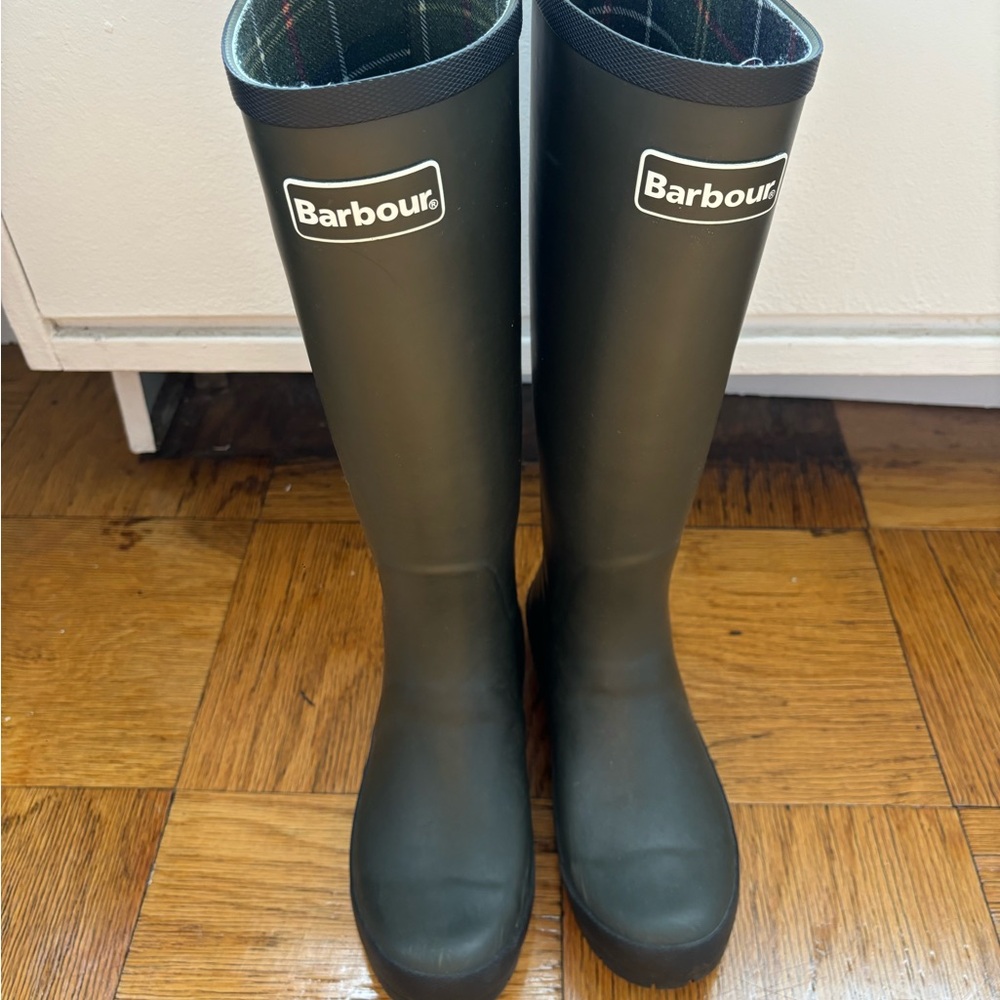 Barbour Dark Green Rain Boots